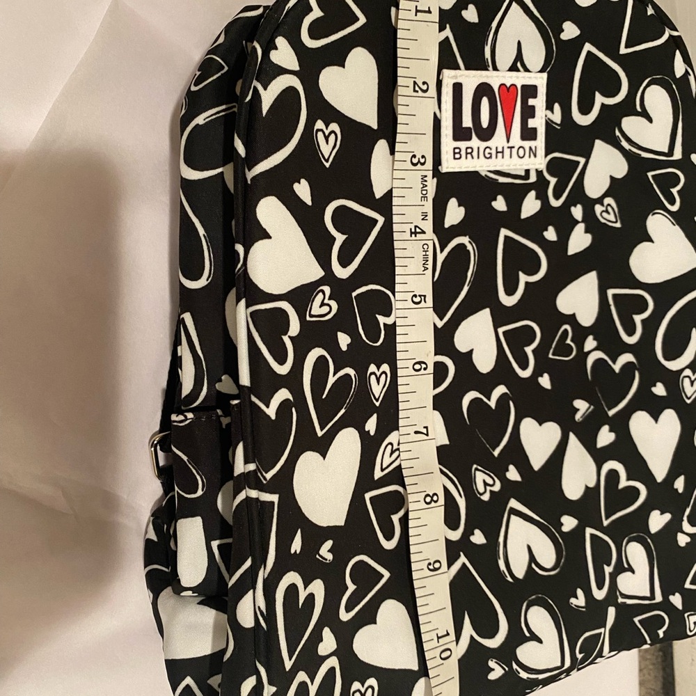 ❤️ Love Brighton Black and White Heart Backpack❤️ - Picture 5 of 8